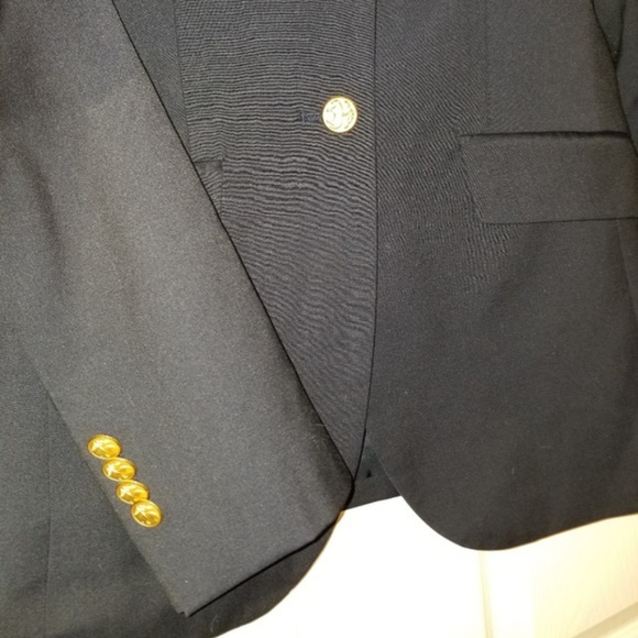 BROOKS BROTHERS 346 Black 2-Button Wool Blazer Sz2 - Picture 5 of 8